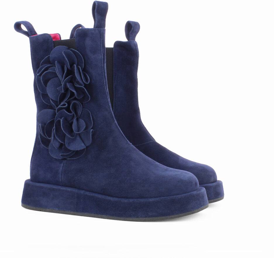 Le Babe BOOTS IN VELOUR BLU