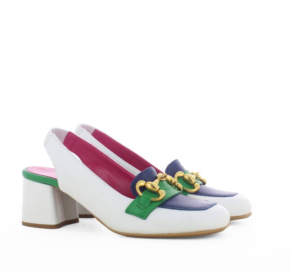 Le Babe MOCASSINI IN NAPPA BIANCA