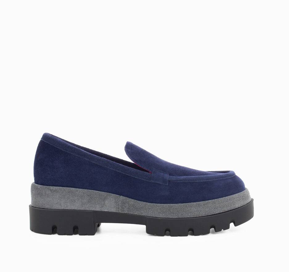 Le Babe MOCASSINI IN VELOUR BLU