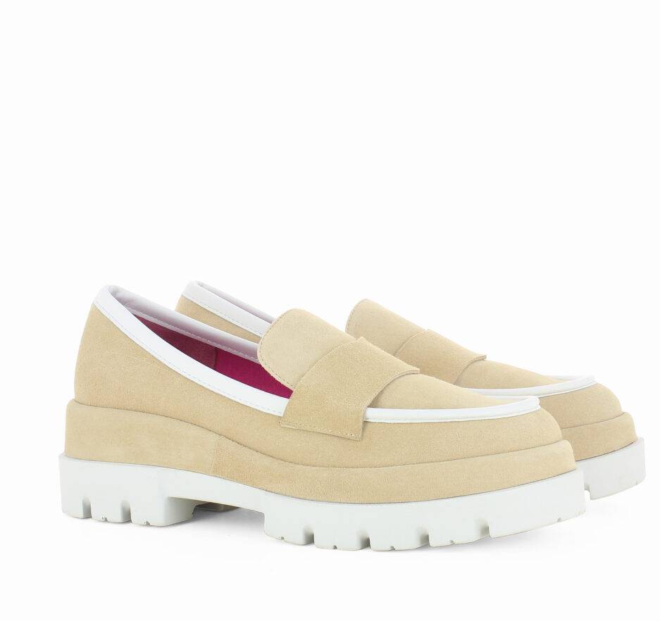 Le Babe MOCASSINI IN VELOUR NUT