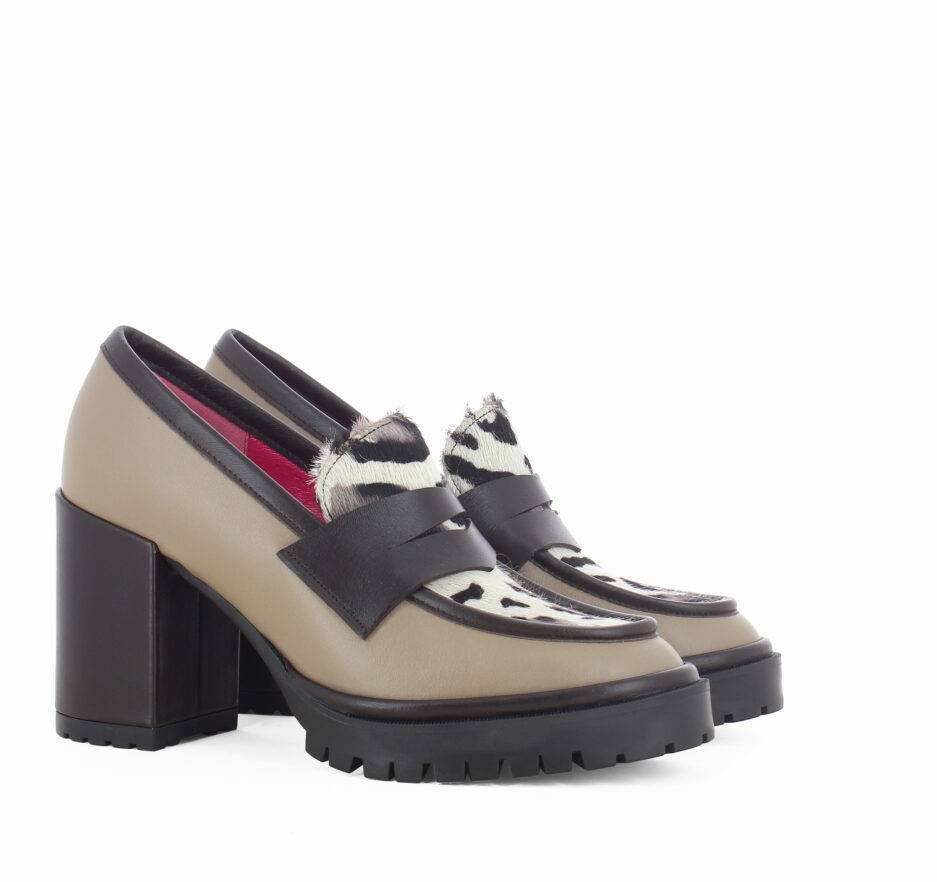 Le Babe MOCASSINI IN VITELLO TORTORA