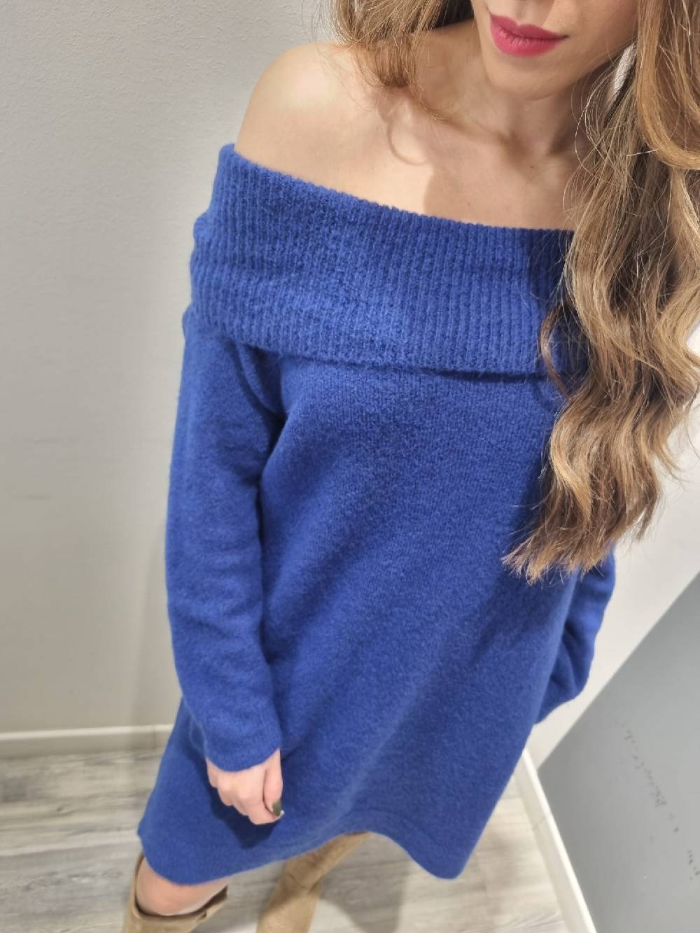 Le Chicche Abito Maglia Blu Elettrico