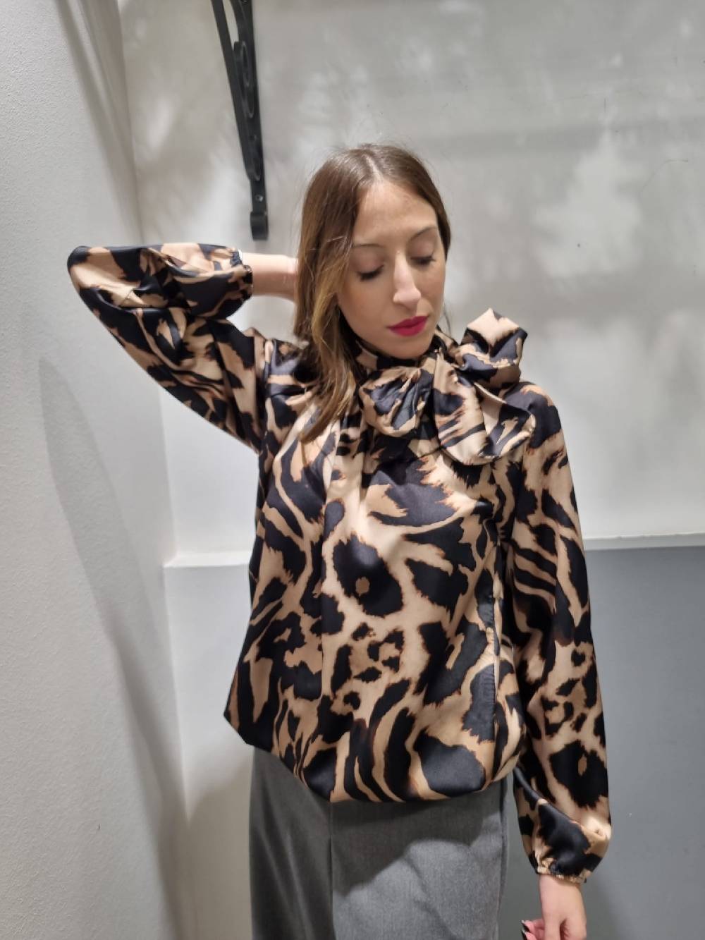 Le Chicche Blusa Fiocco Fantasia