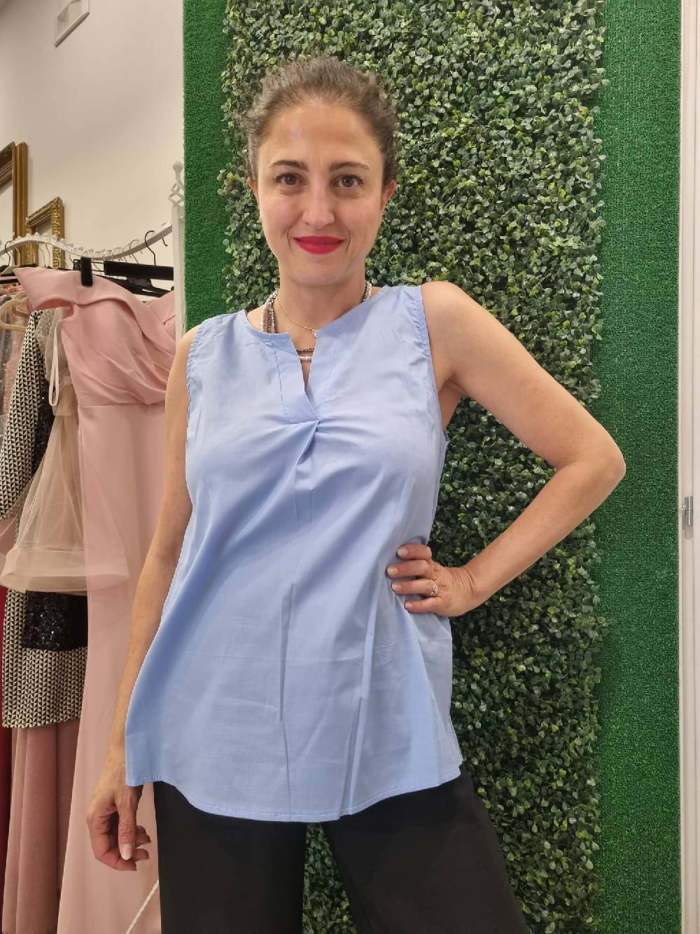 Le Chicche Blusa Smanicata Cotone