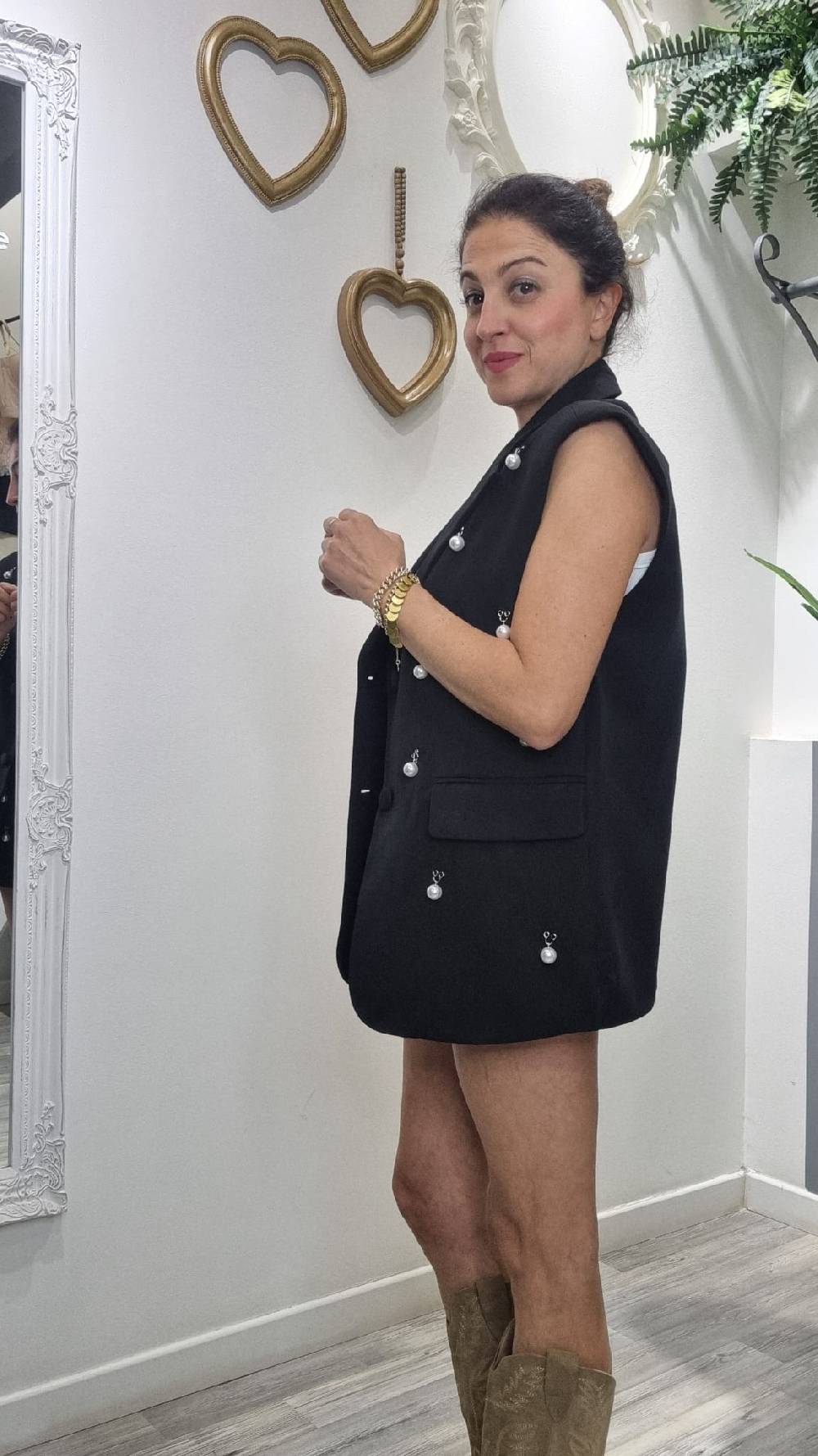 Le Chicche Coordset Gilet Perle