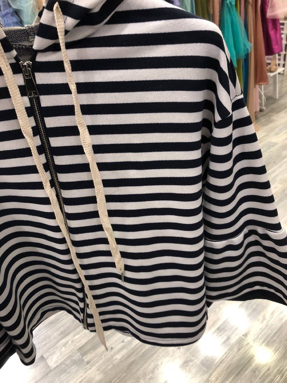 Le Chicche Felpa Righe E Cerniera