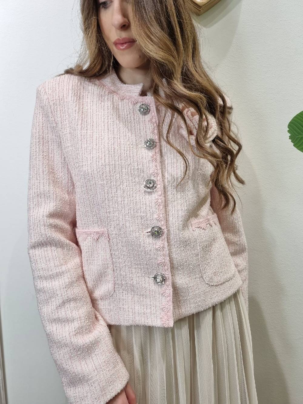 Le Chicche Giacca Tweed Pink