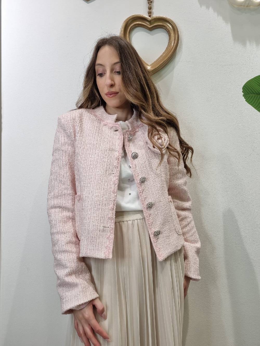 Le Chicche Giacca Tweed Pink