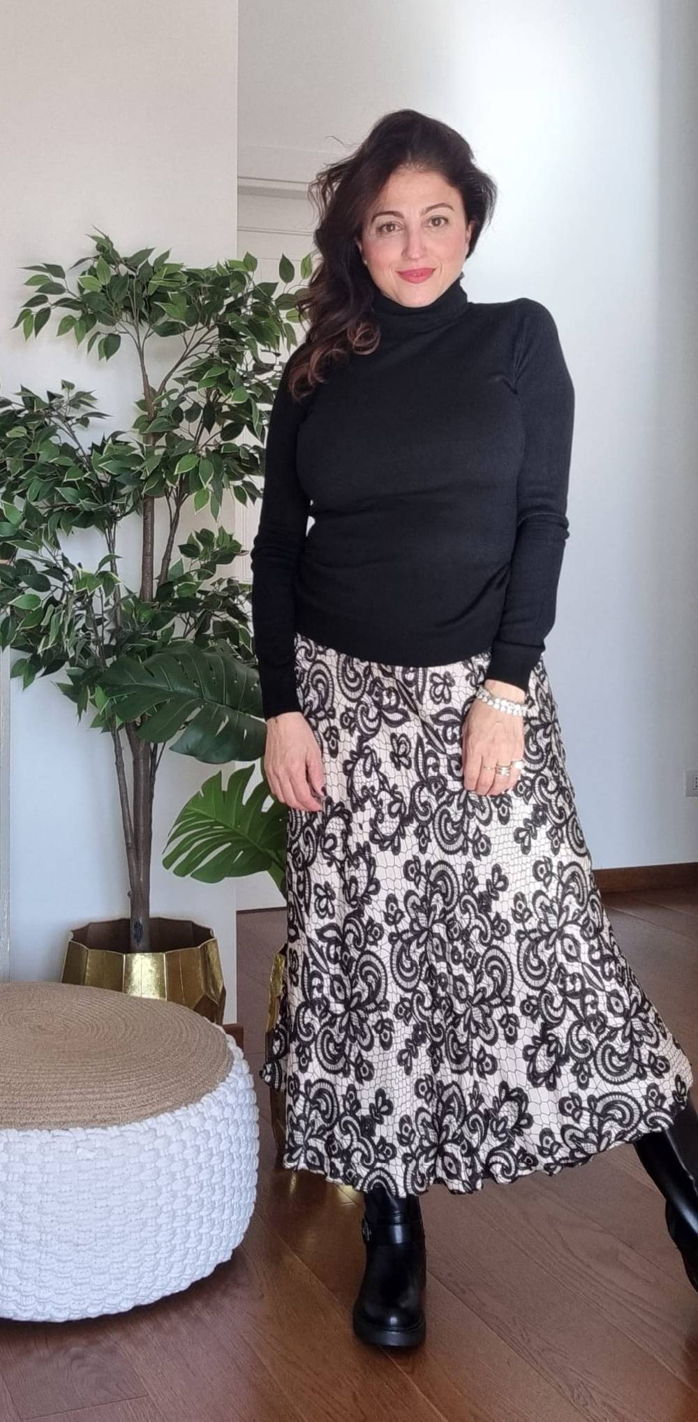 Le Chicche Gonna Stampata Macramè