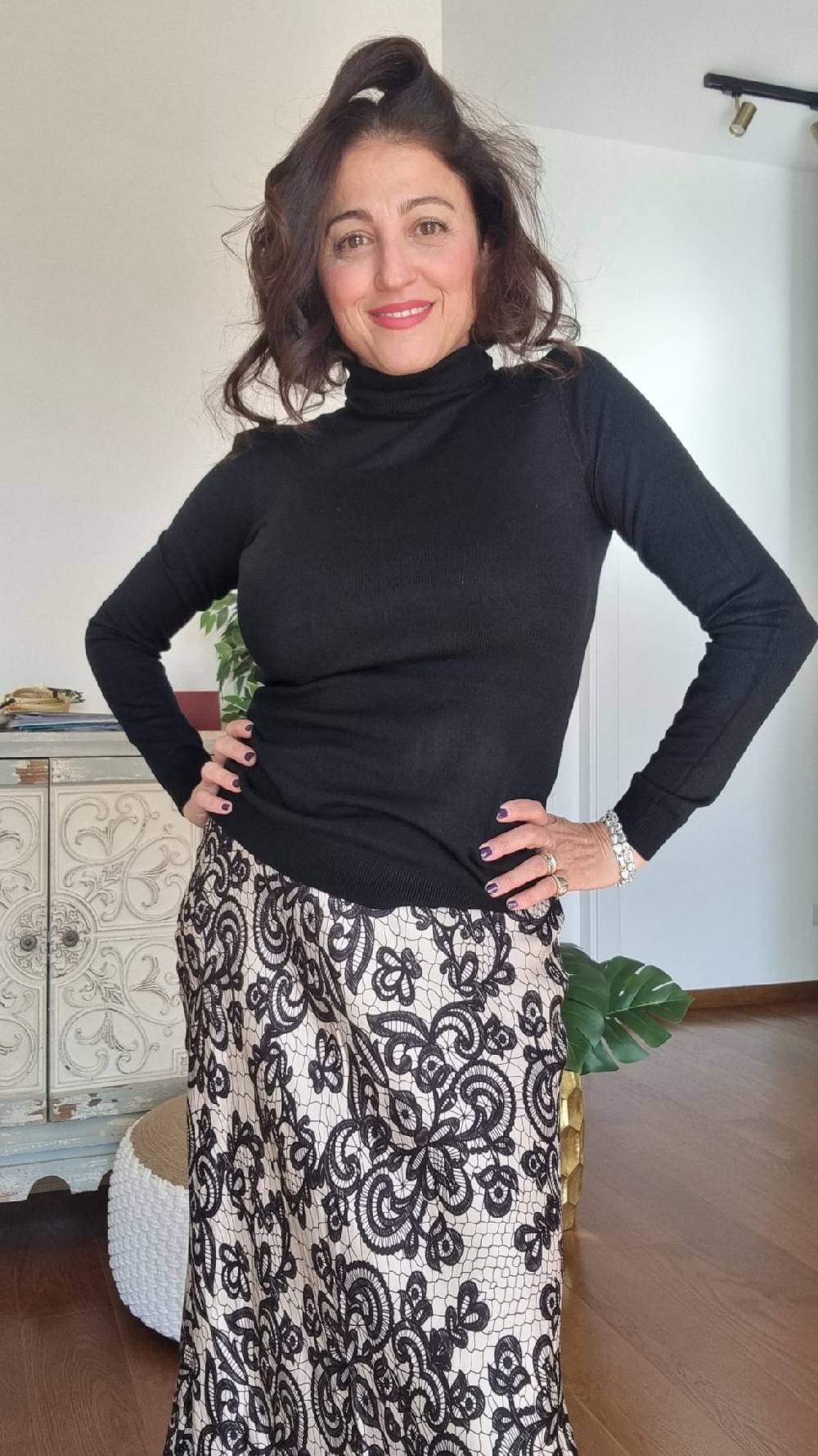 Le Chicche Gonna Stampata Macramè