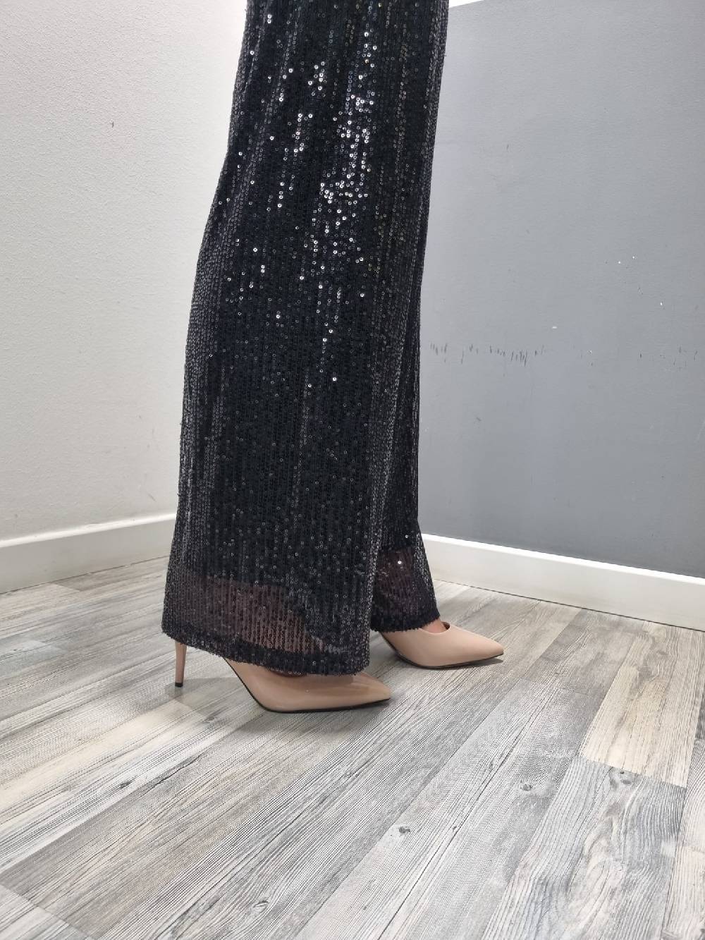 Le Chicche Pantalone Paillettes Nero
