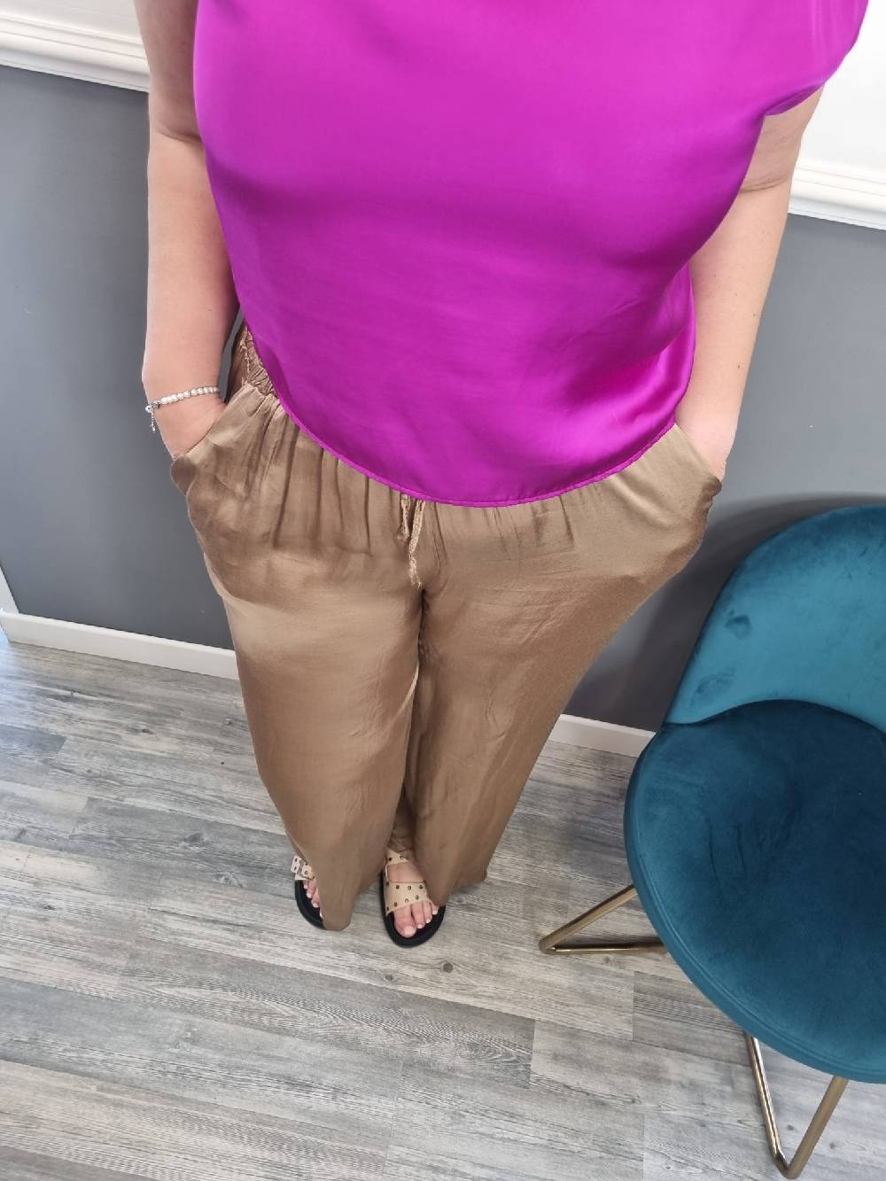 Le Chicche Pantalone Viscosa Camel