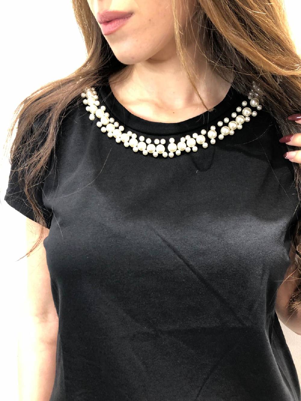Le Chicche T-shirt Girocollo Perle