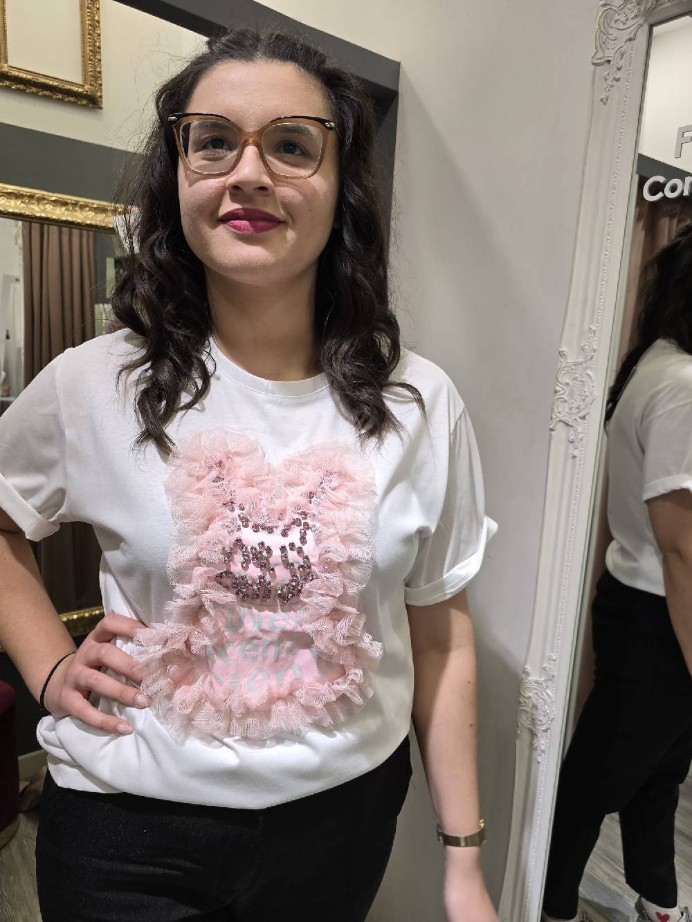 Le Chicche T-shirt Orso Rosa