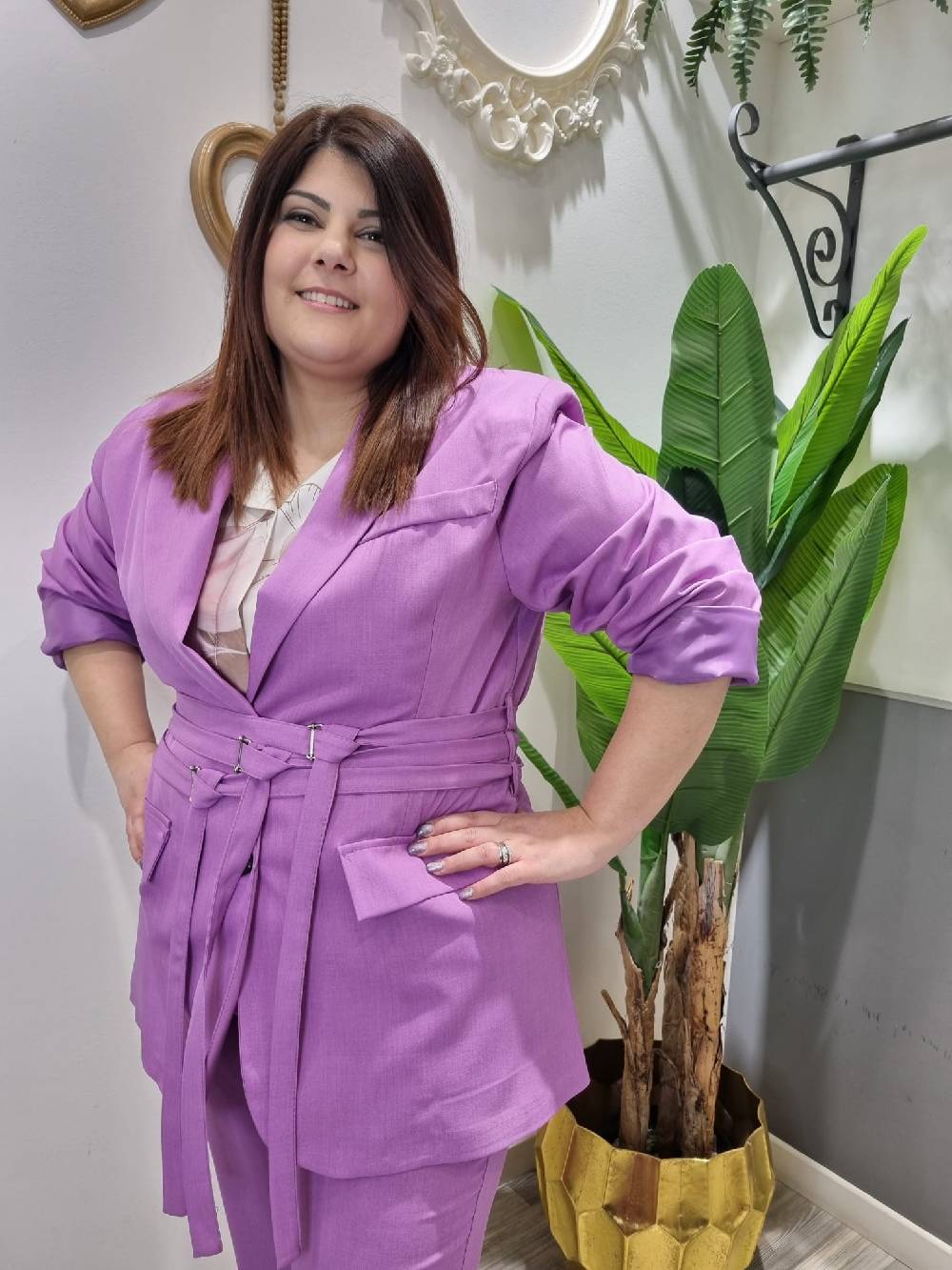 Le Chicche Tailleur Lilla Curvy Giacca