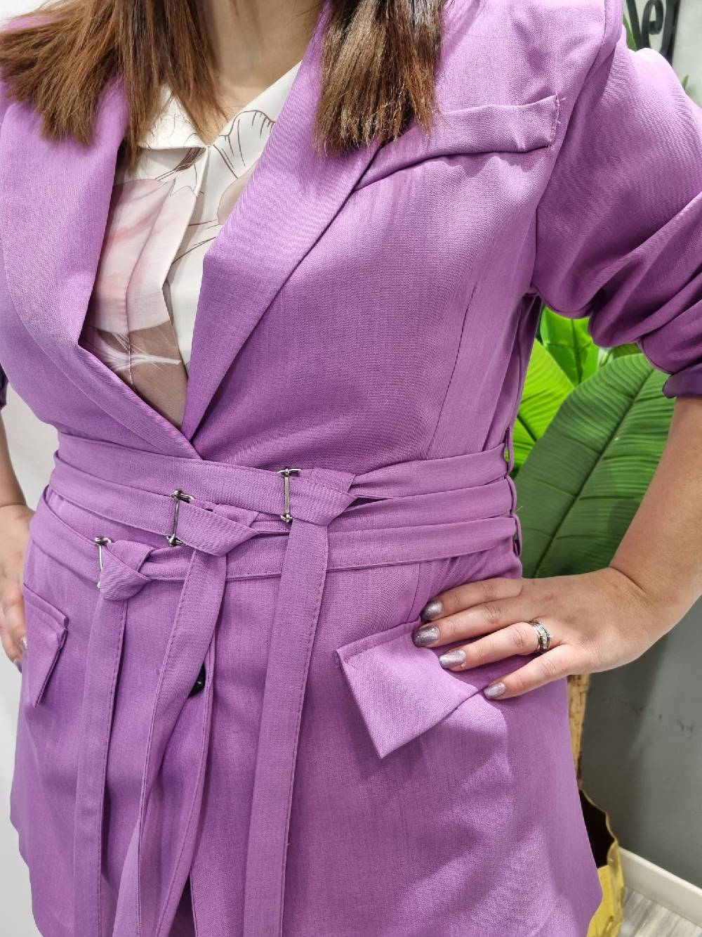 Le Chicche Tailleur Lilla Curvy Giacca