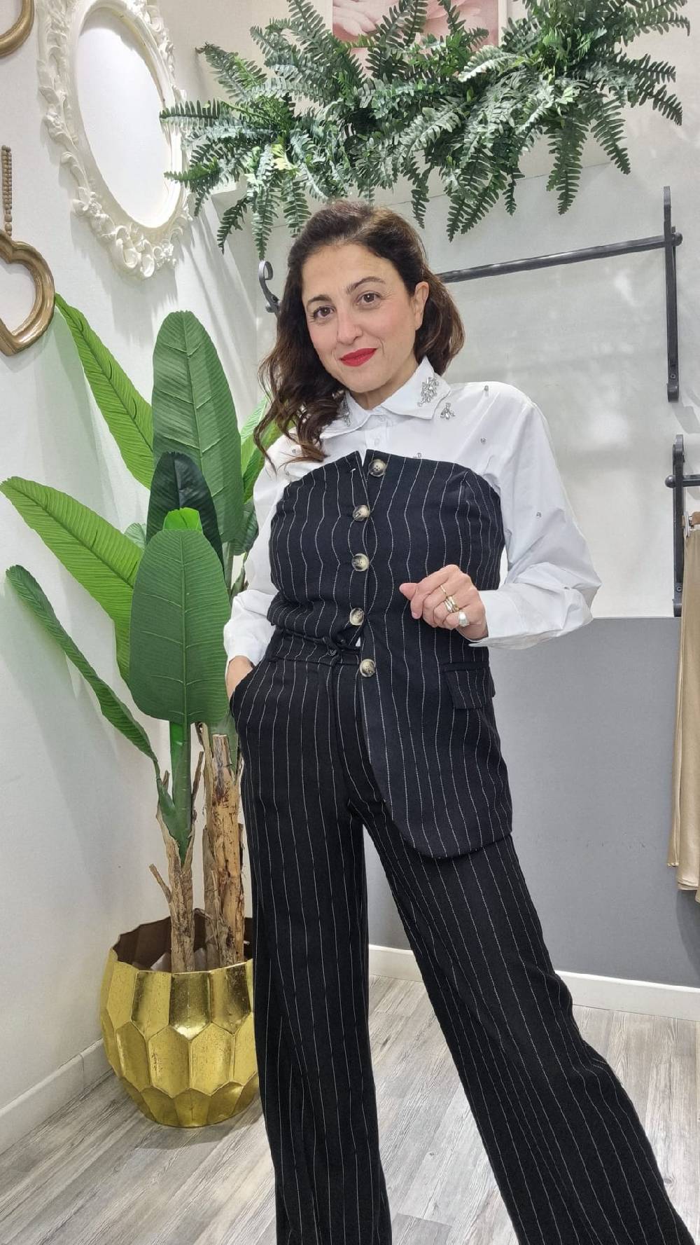 Le Chicche Tailleur Pantalone Gessato