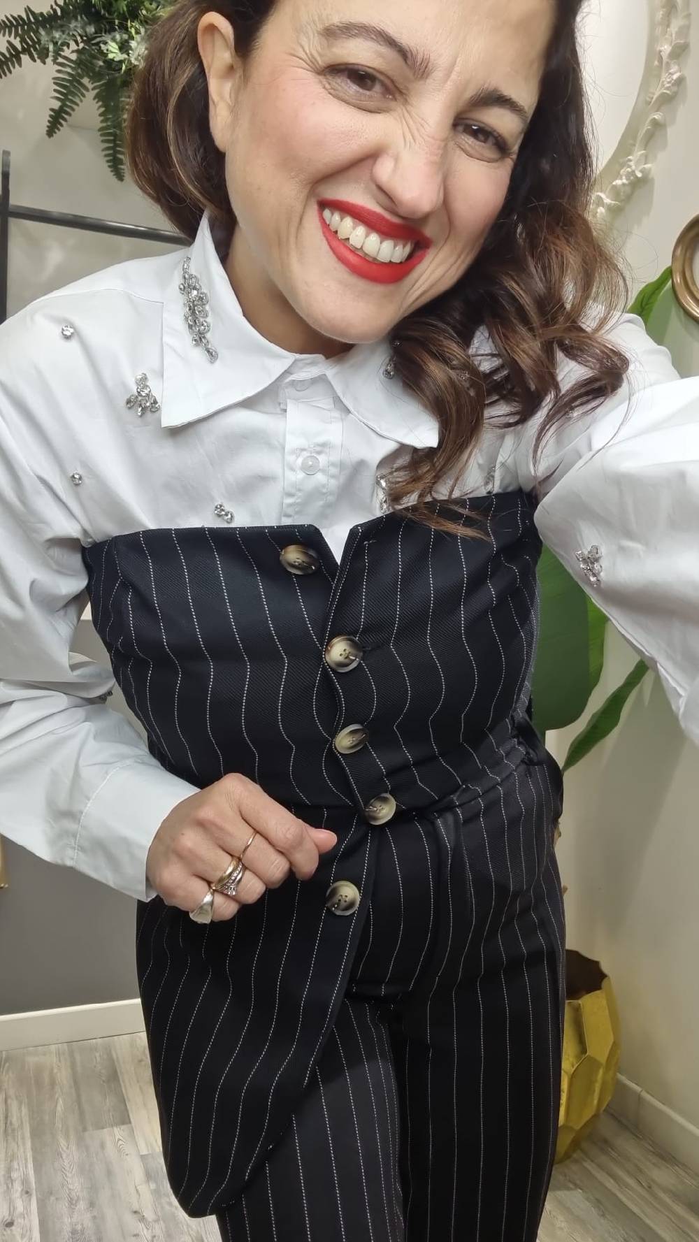 Le Chicche Tailleur Pantalone Gessato