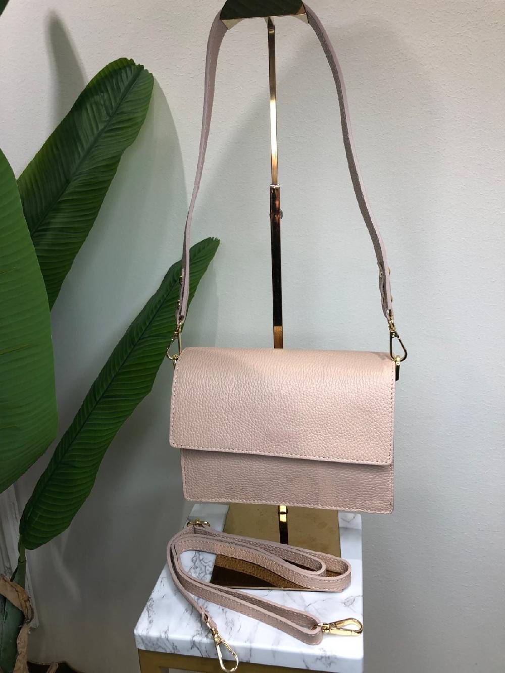 Le Chicche Tracolla Rosa Cipria Pelle