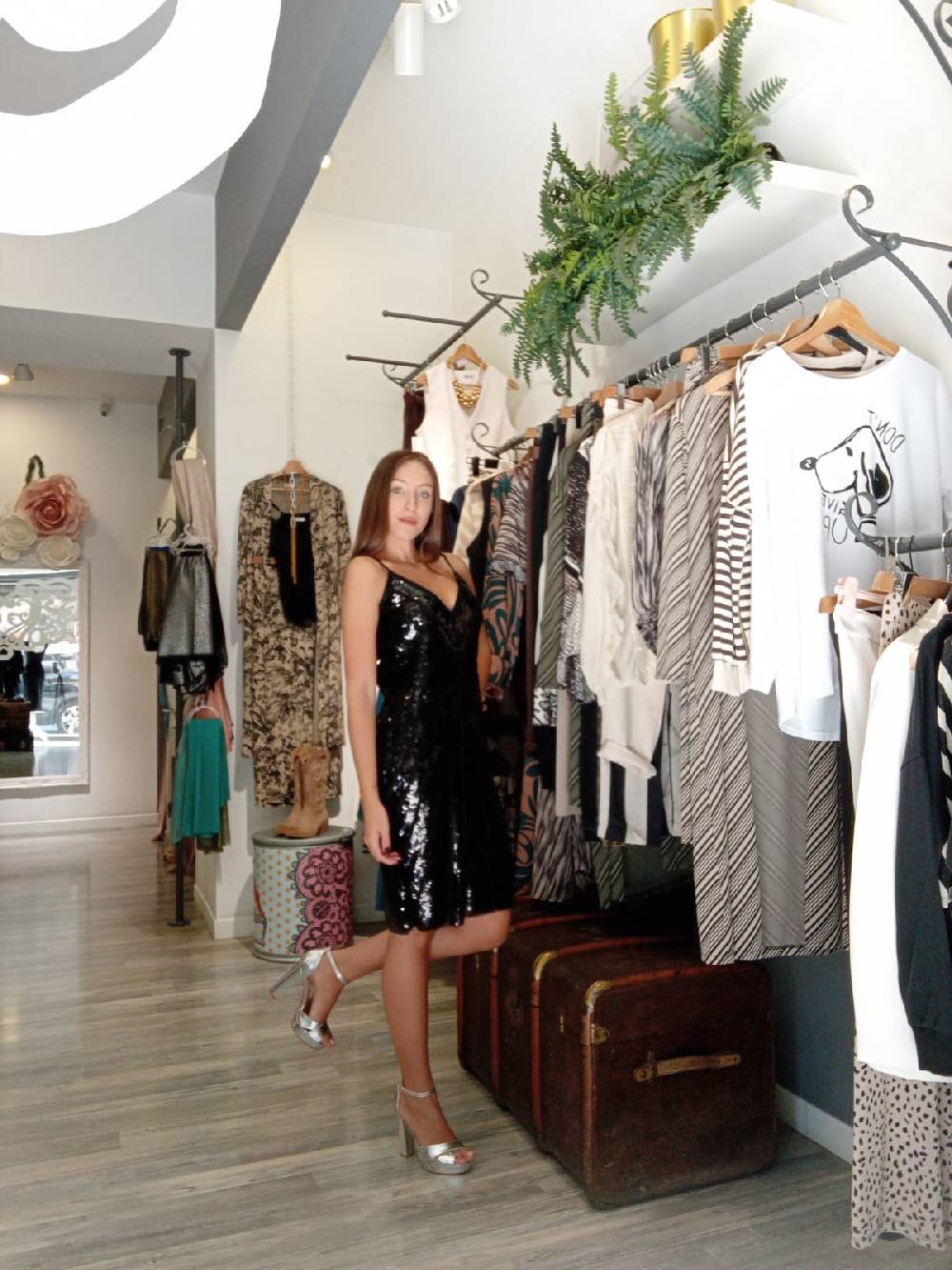 Le Chicche Tubino Paillettes Nero