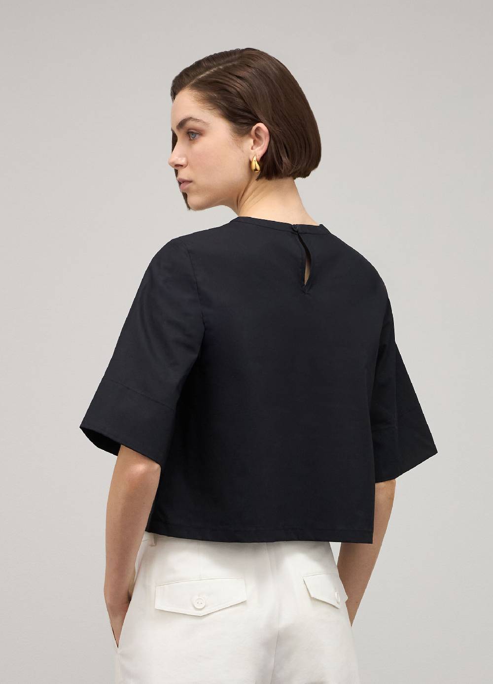 LES COPAINSBlusa In Cotone Con Maniche A Tre Quarti