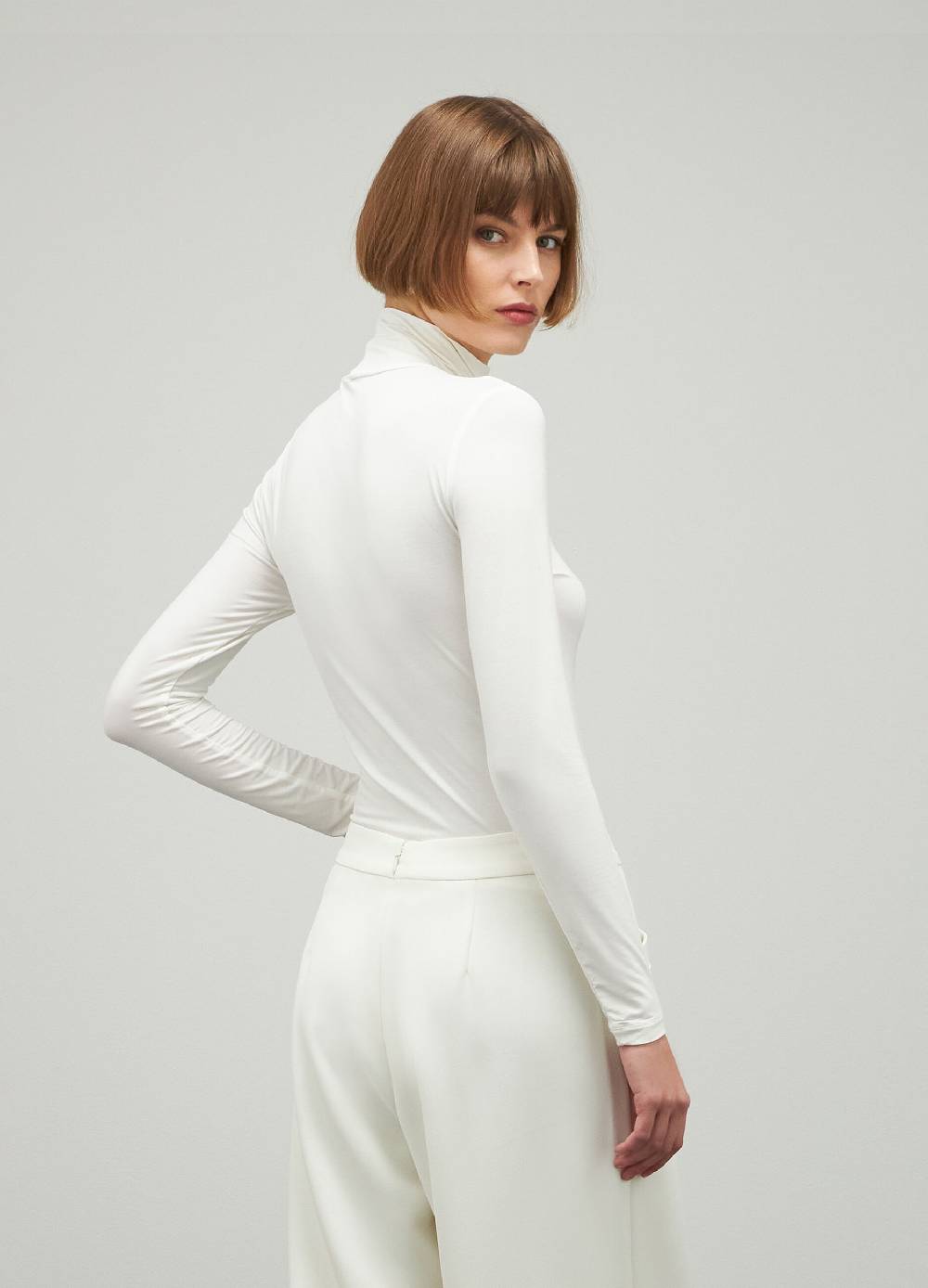 LES COPAINSDolcevita A Manica Lunga In Tessuto Stretch