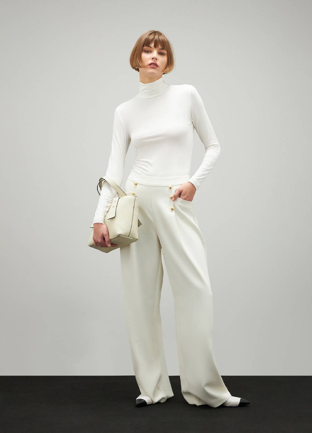 LES COPAINSDolcevita a manica lunga in tessuto stretch