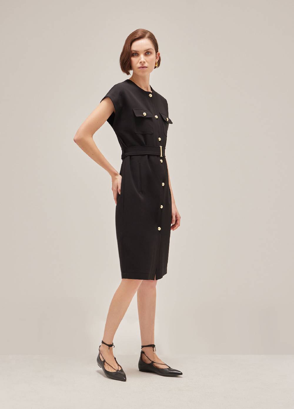 LES COPAINSAbito midi in cady