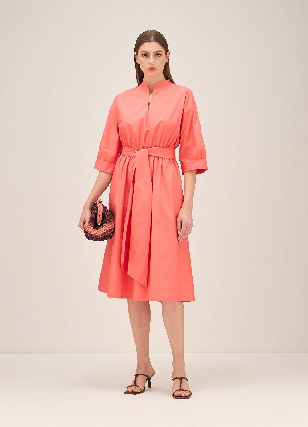 LES COPAINSAbito midi in cotone