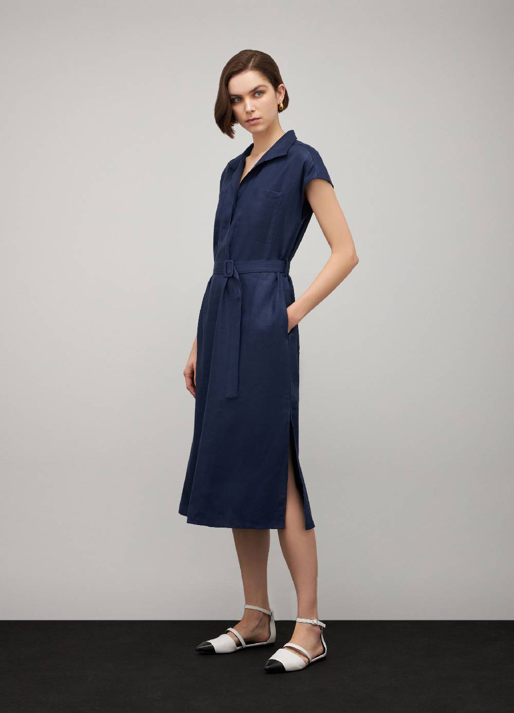 LES COPAINSAbito midi in lino