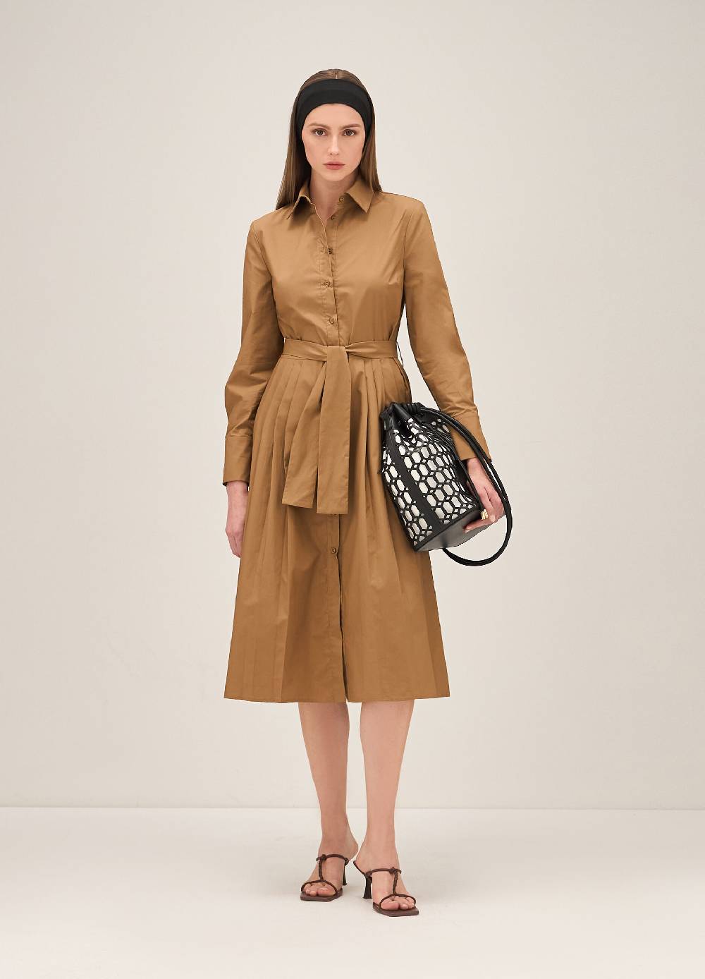 LES COPAINSAbito plissettato in puro cotone