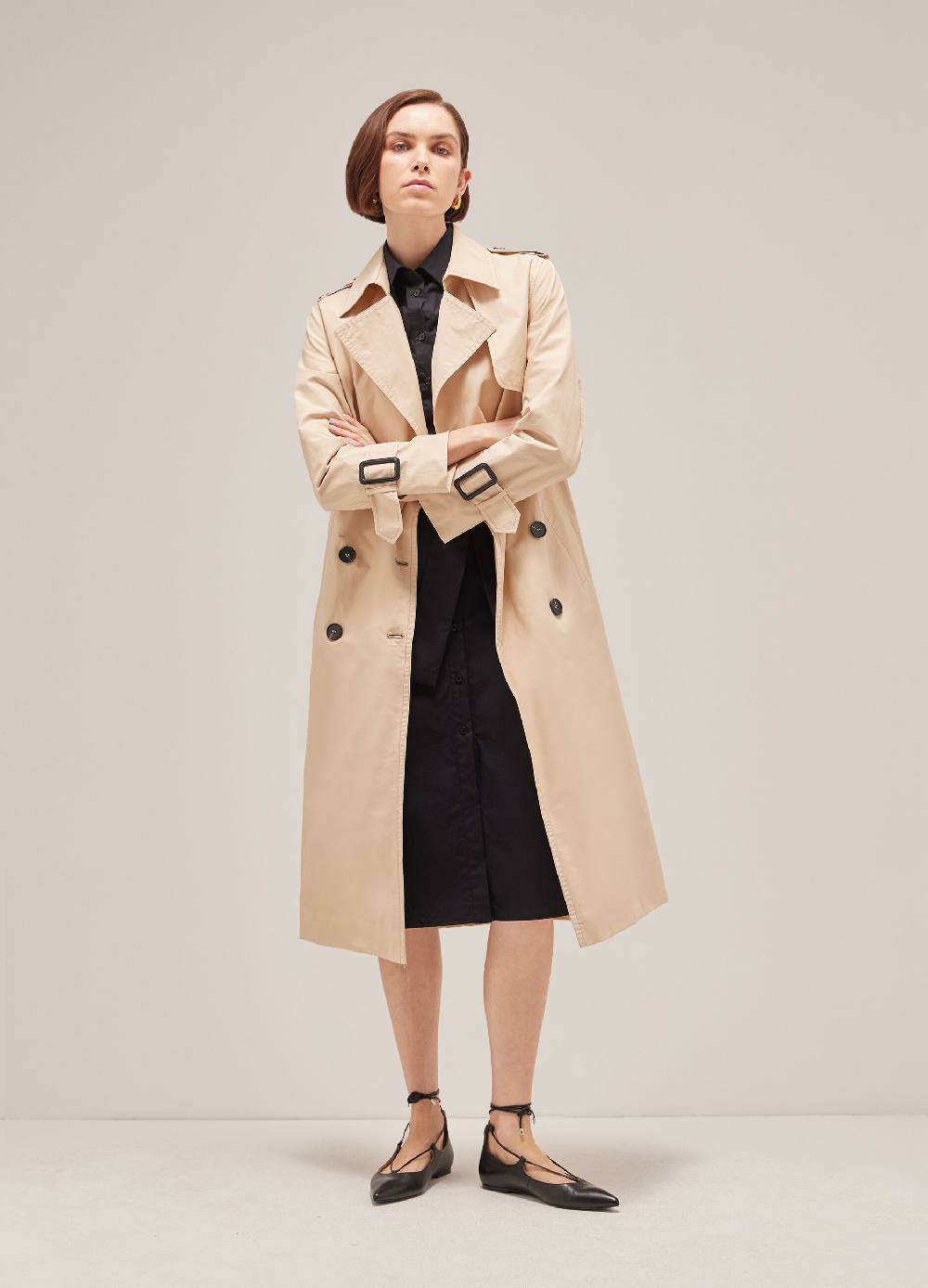 LES COPAINSAbito plissettato in puro cotone