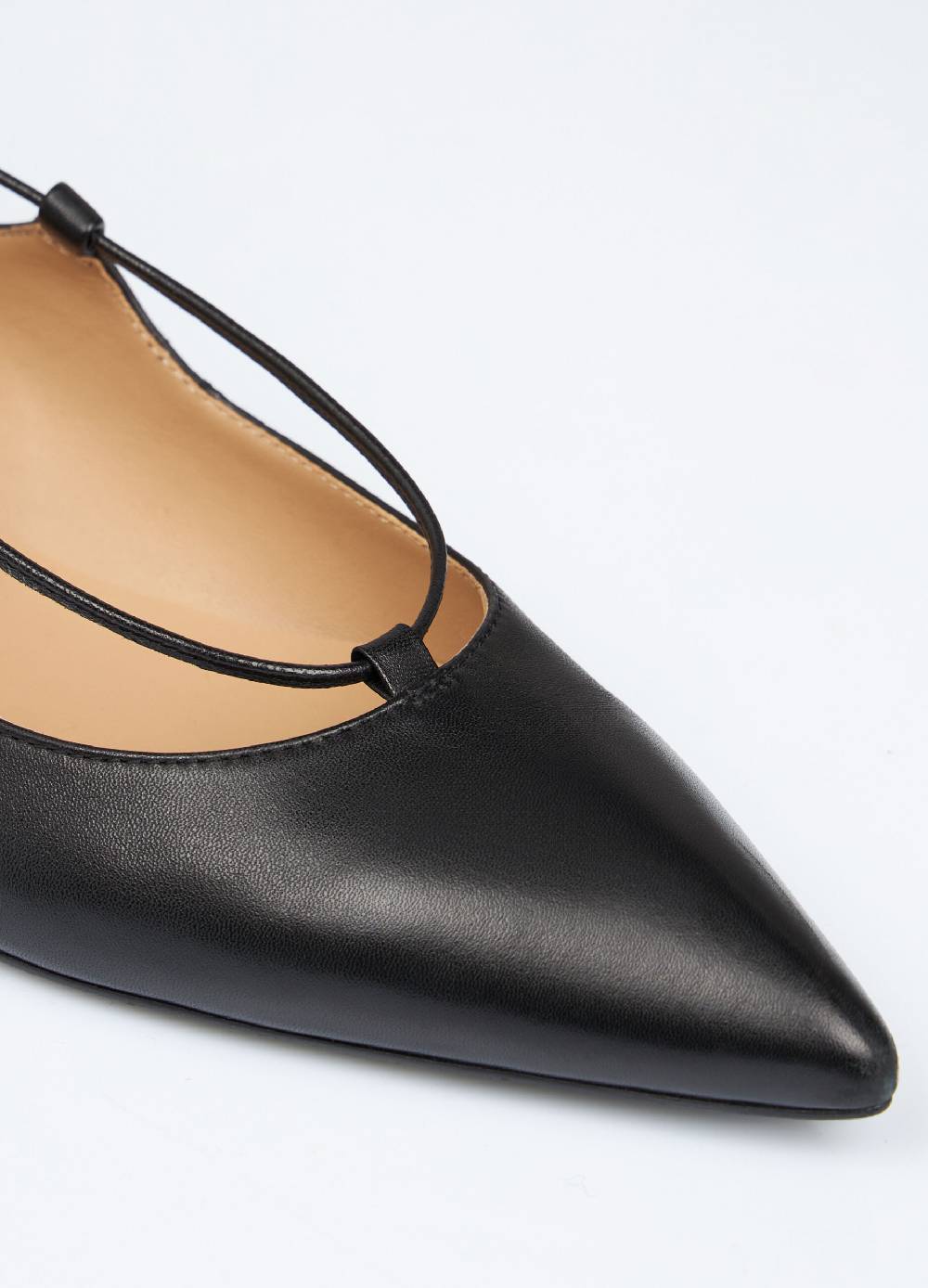 LES COPAINSBallerine In Vera Pelle Con Laccetti