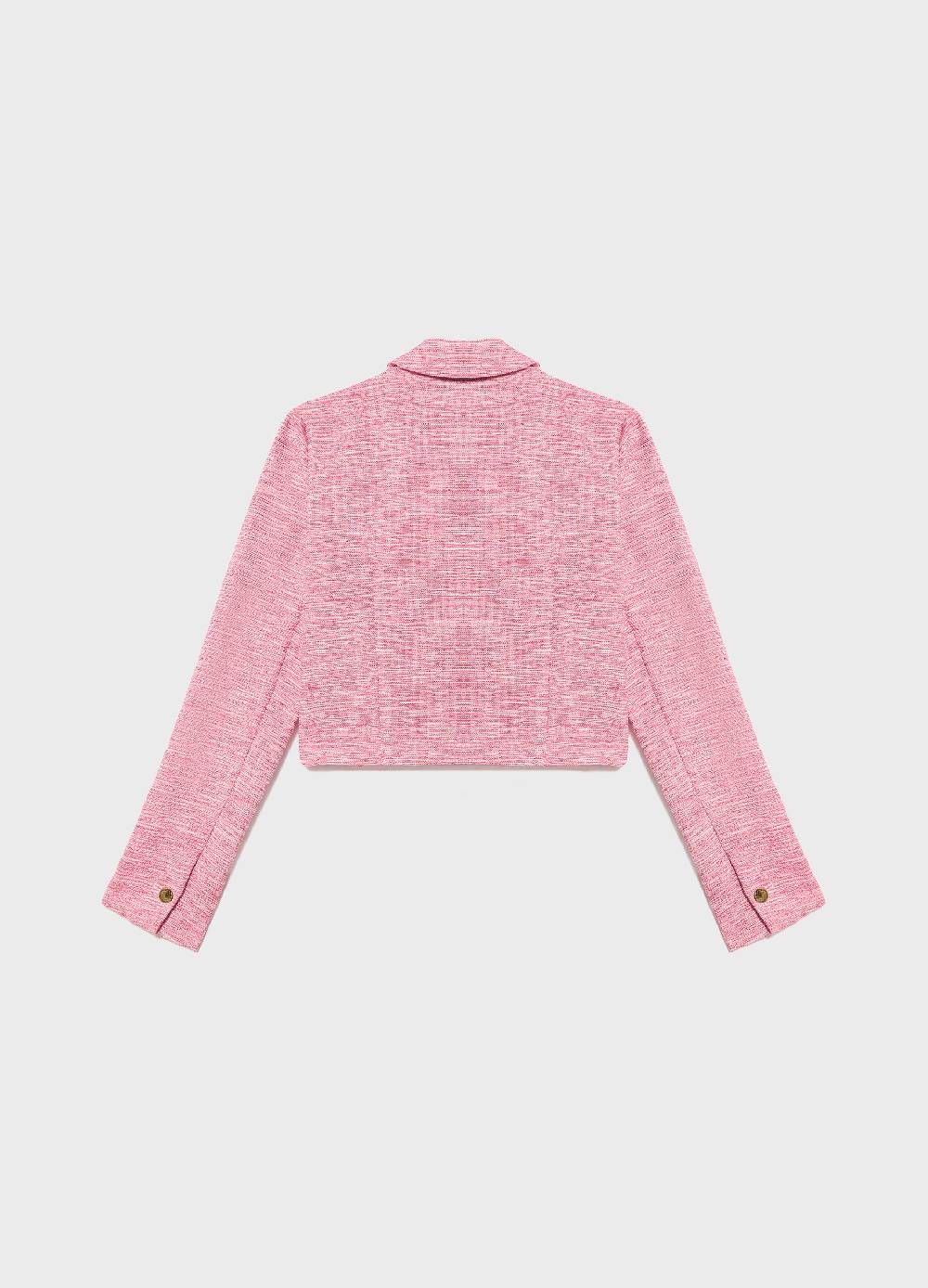 LES COPAINSBlazer Cropped Effetto Tweed