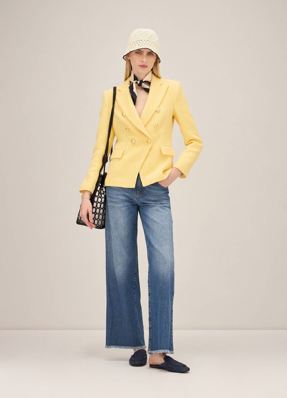 LES COPAINSBlazer doppiopetto in misto cotone