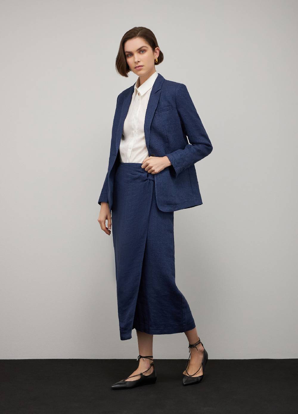 LES COPAINSBlazer in puro lino