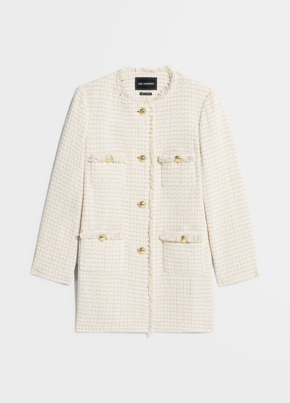 LES COPAINSBlazer Lungo Effetto Tweed