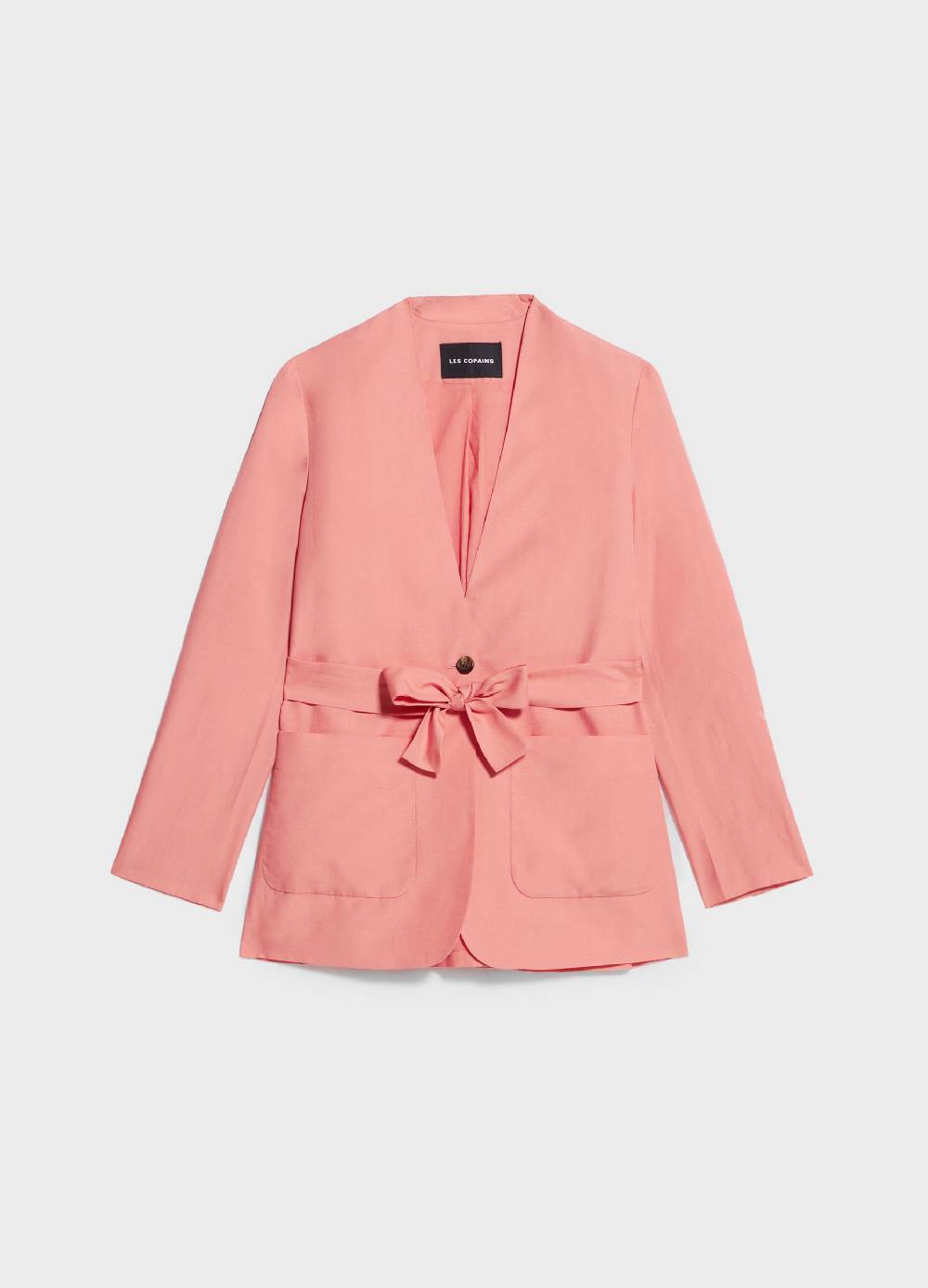 LES COPAINSBlazer Misto Lino Con Cintura