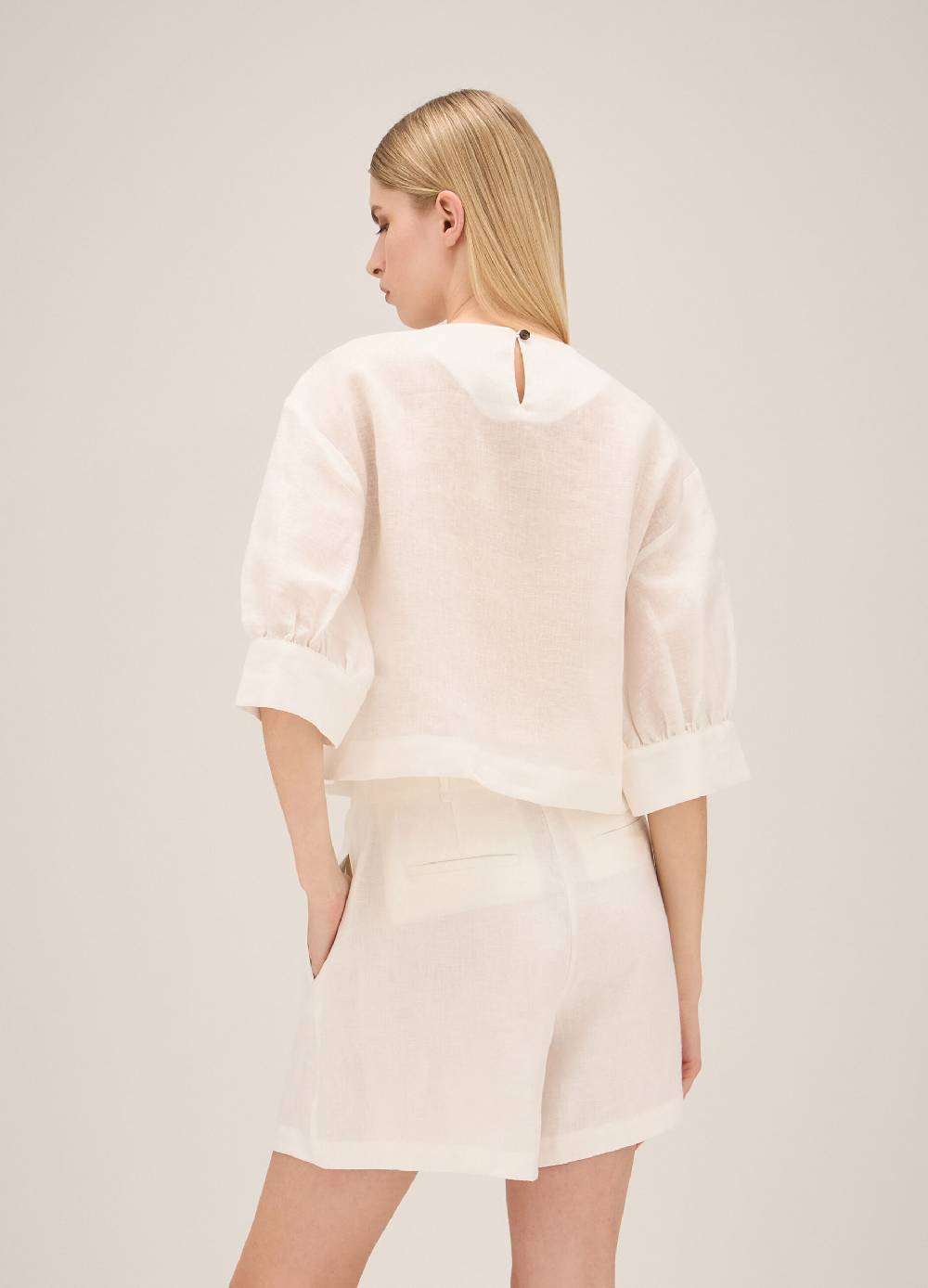 LES COPAINSBlusa A Palloncino In Lino