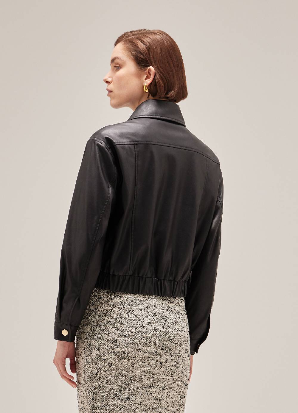 LES COPAINSBomber Cropped In ECOpelle