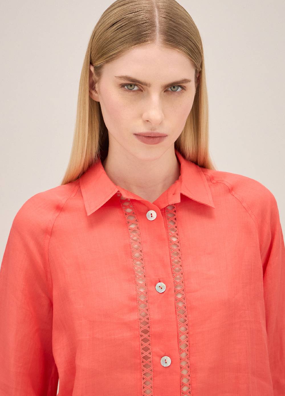 LES COPAINSCamicia A Maniche Lunghe Con Incroci