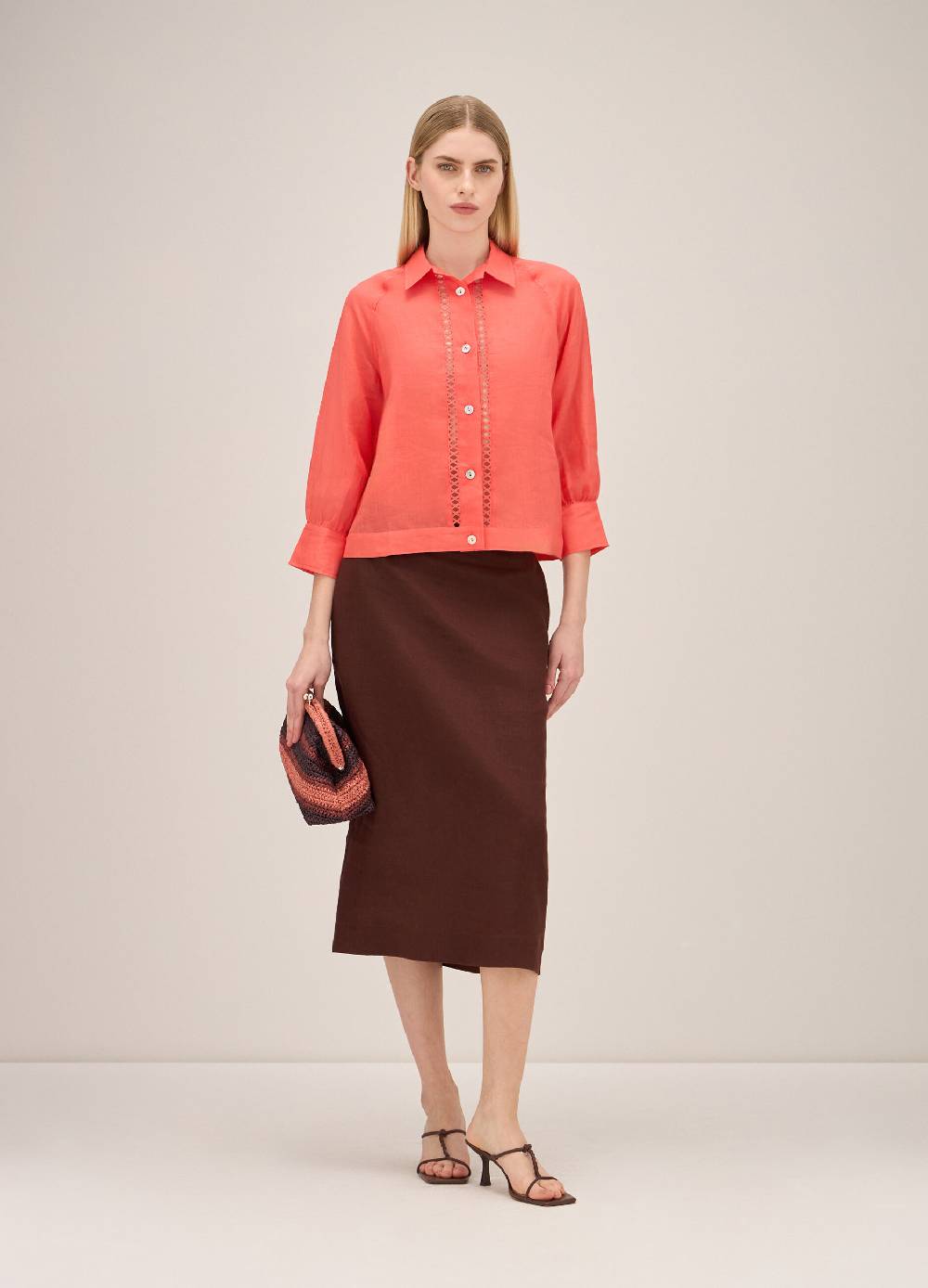 LES COPAINSCamicia a maniche lunghe con incroci