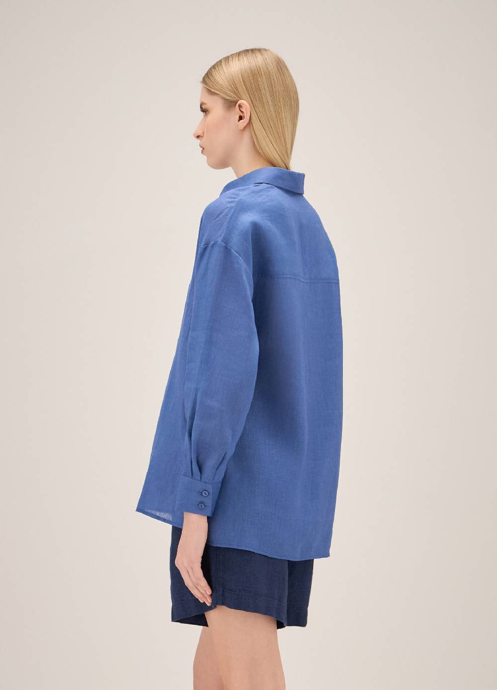 LES COPAINSCamicia A Maniche Lunghe In Lino