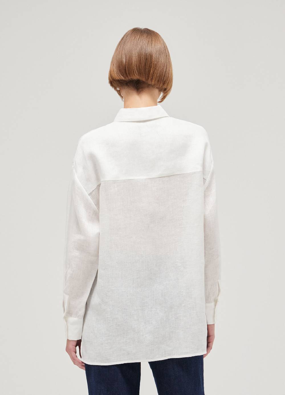 LES COPAINSCamicia A Maniche Lunghe In Lino