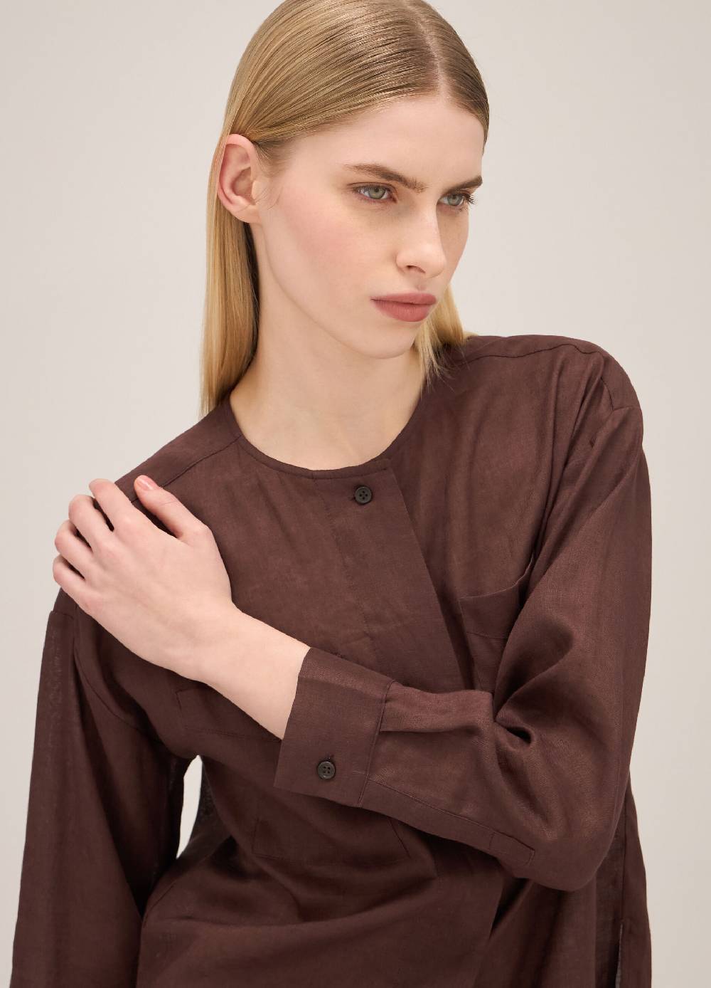 LES COPAINSCamicia In Lino Con Taschini