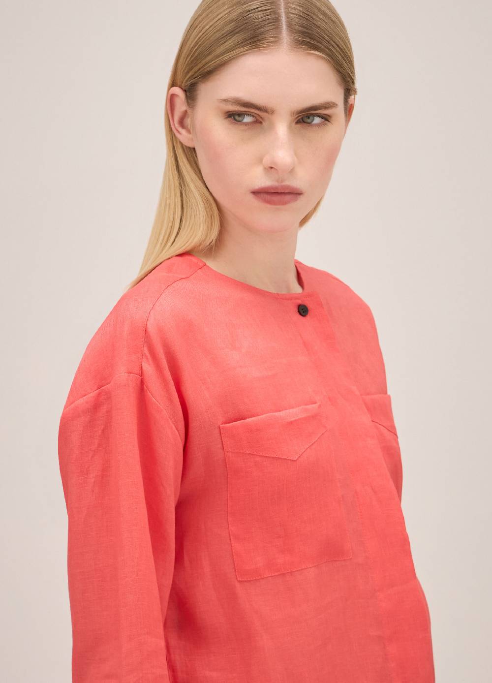 LES COPAINSCamicia In Lino Con Taschini