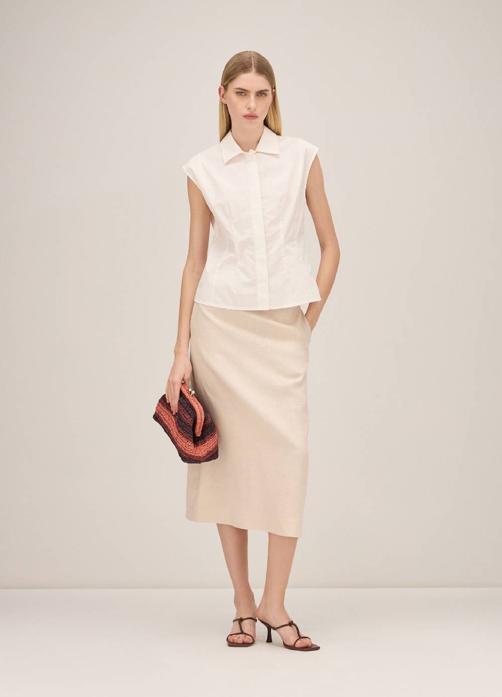 LES COPAINSCamicia senza maniche in cotone