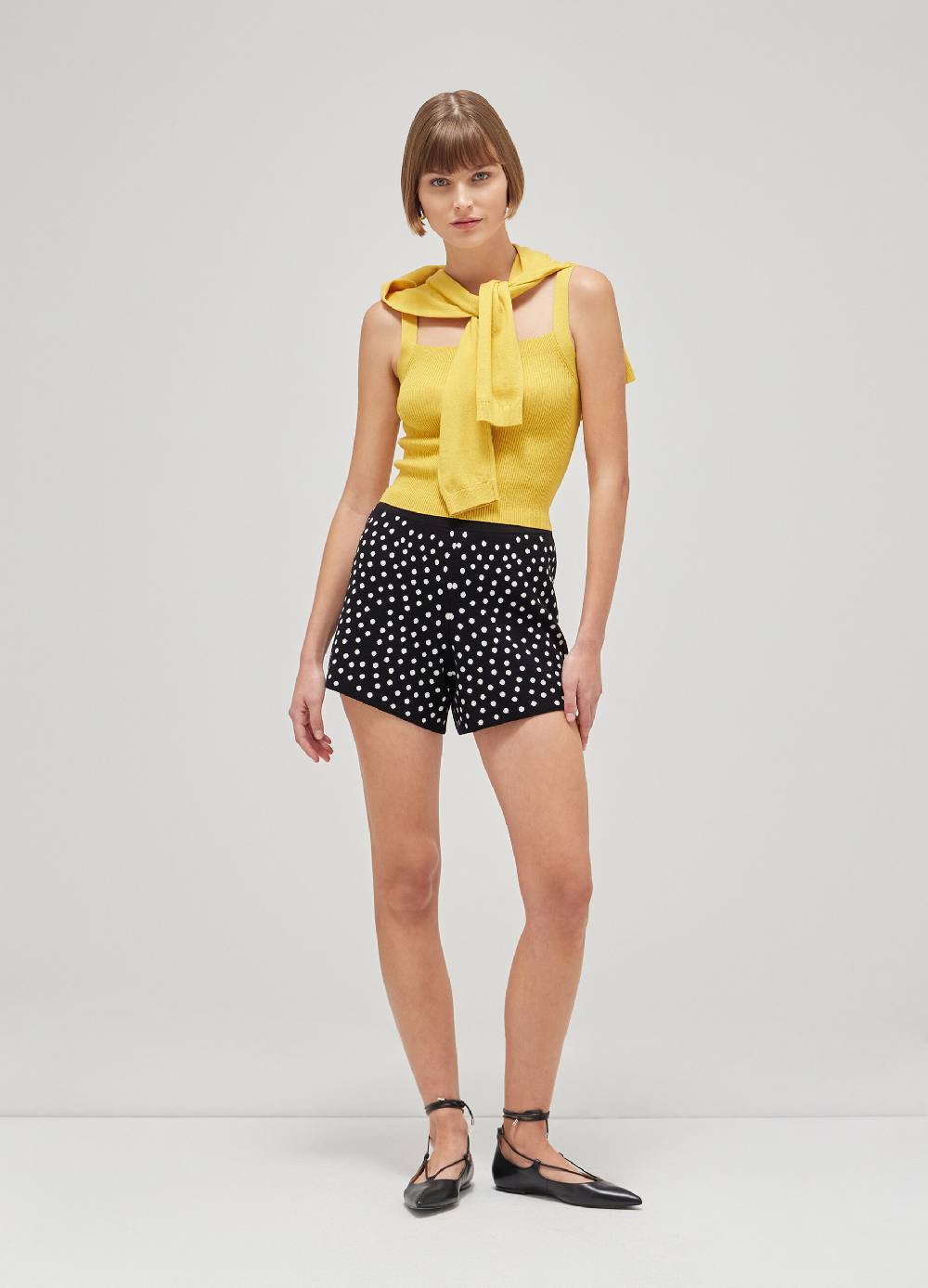 LES COPAINSCanotta a costine in cotone e seta