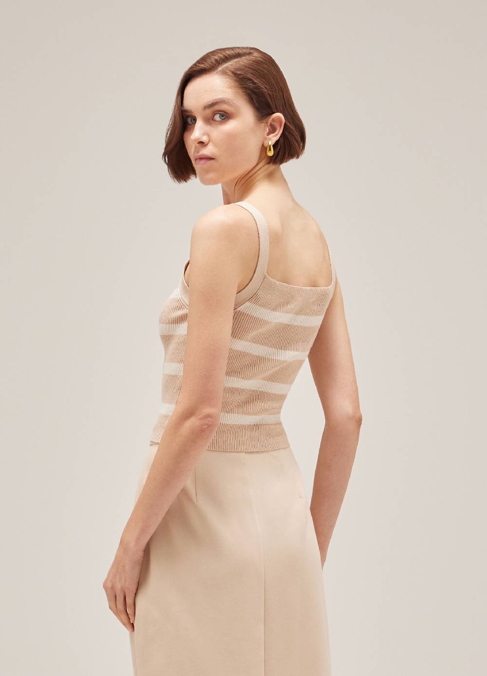 LES COPAINSCanotta A Righe In Cotone E Seta