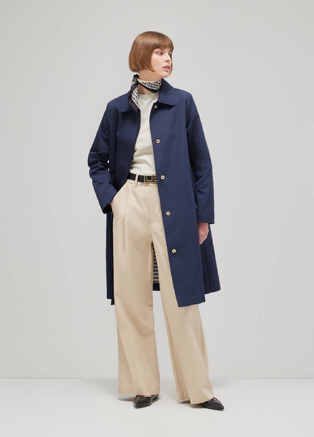 LES COPAINSCappotto lungo in tessuto tecnico